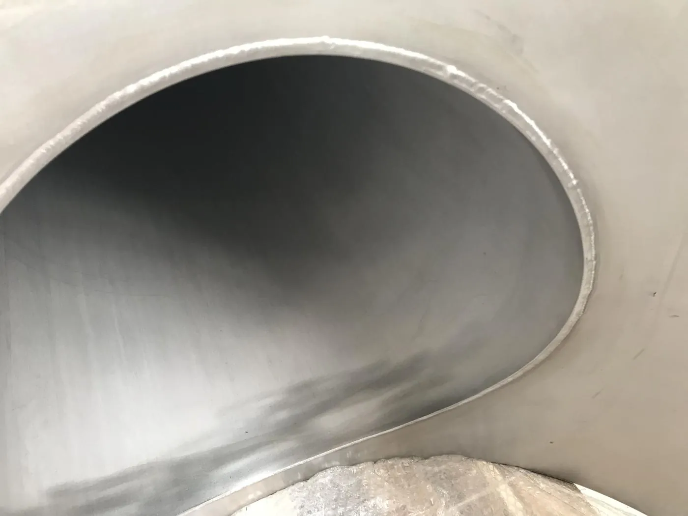 Spoina wewnętrzna płaszcza rurowego — detal TIG INOX