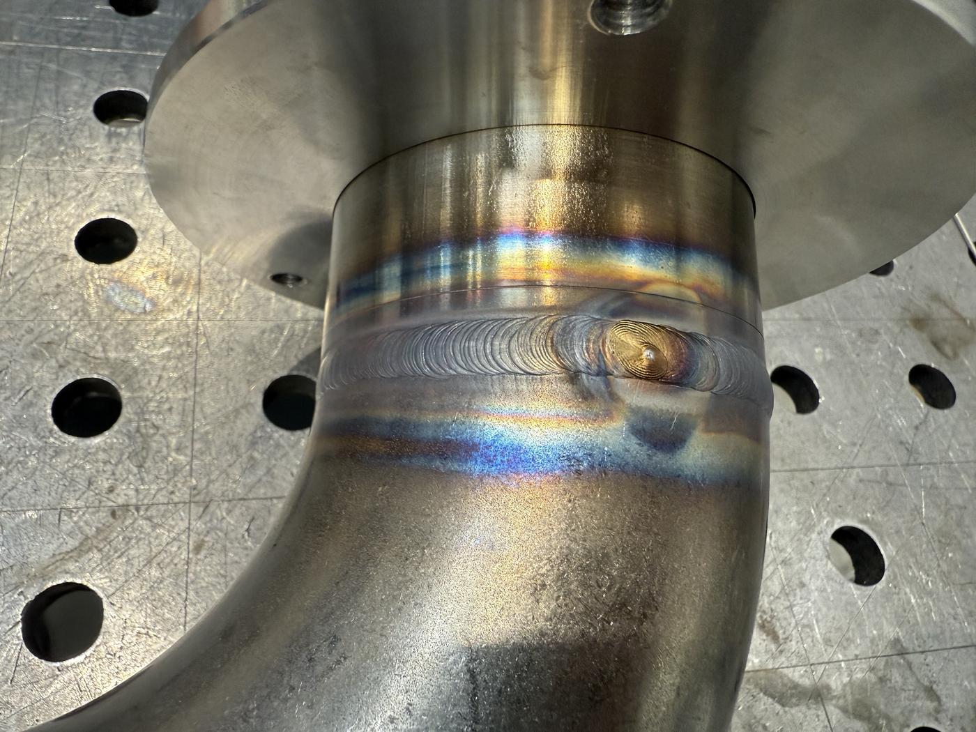 Spawanie TIG kolano rury INOX