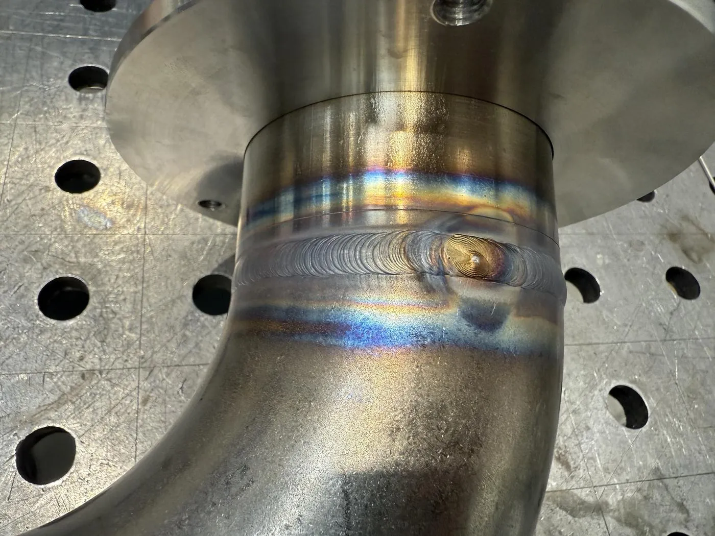 Spawanie TIG kolano rury INOX